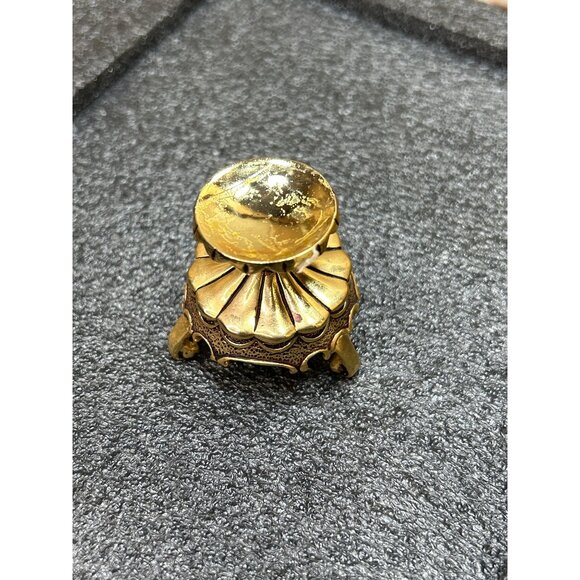 Franklin Mint Faberge Egg Jewels In The Garden Hummingbird Figurine Gold Stand - Picture 9 of 11